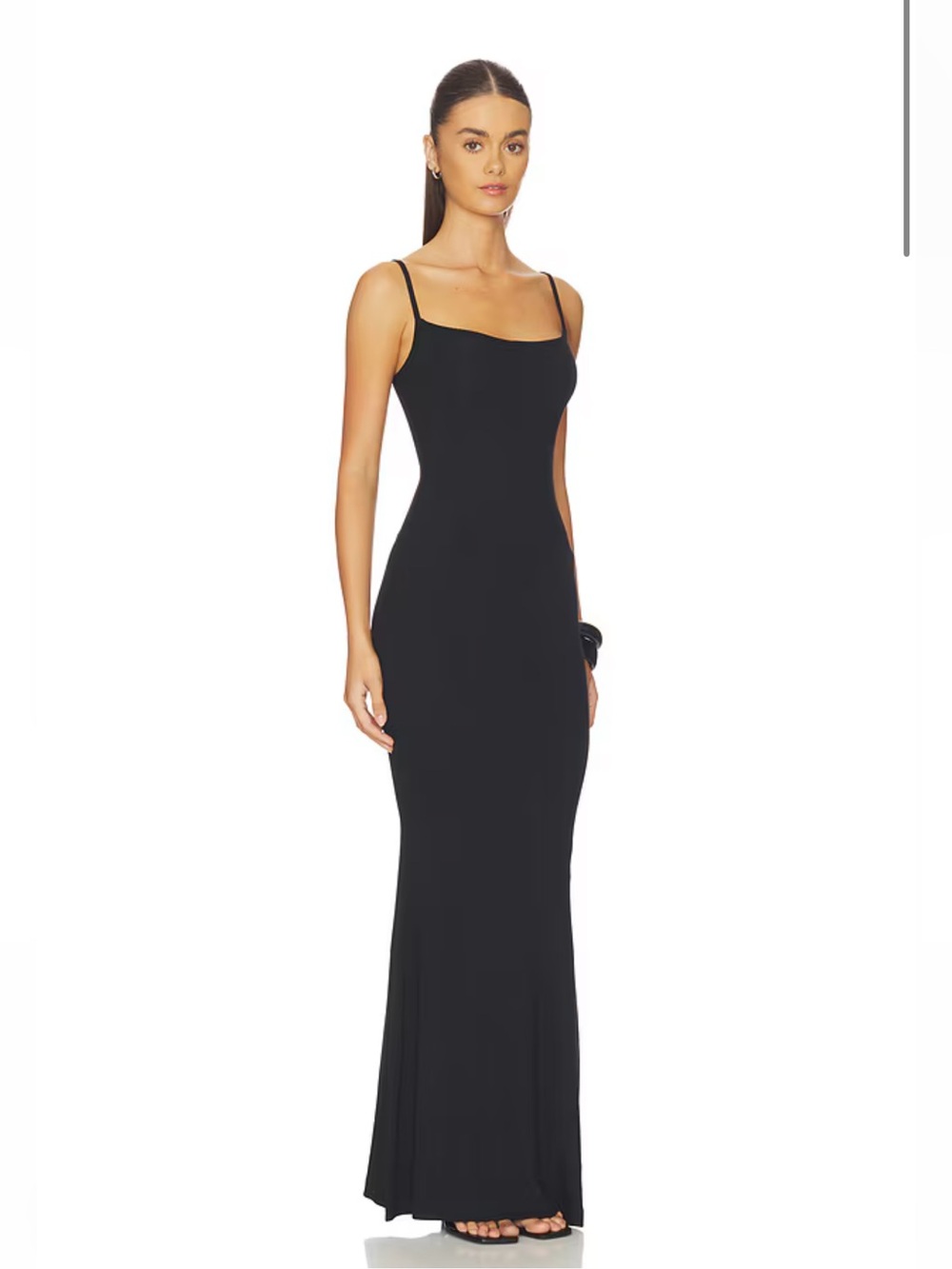 SKIMS Soft Lounge Long Slip Dress Onyx Black Size XS - Picture 2 of 4